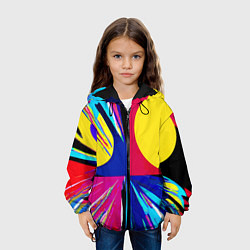 Куртка с капюшоном детская Pop art composition - neural network, цвет: 3D-черный — фото 2