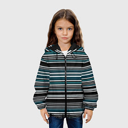 Куртка с капюшоном детская Полосатость, цвет: 3D-черный — фото 2