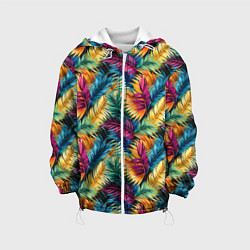 Детская куртка Разноцветные пальмовые листья паттерн