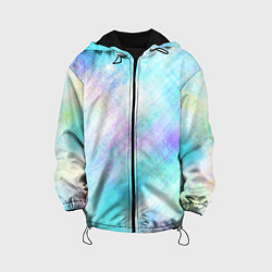 Куртка с капюшоном детская Голографический перламутр, цвет: 3D-черный