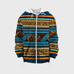 Детская куртка Этнический рисунок в горизонтальную полоску