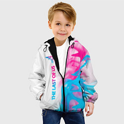Куртка с капюшоном детская The Last Of Us neon gradient style по-вертикали, цвет: 3D-черный — фото 2