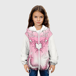 Куртка с капюшоном детская Сердце сколопендры, цвет: 3D-белый — фото 2