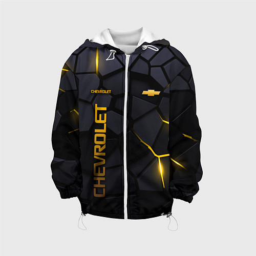 Детская куртка Chevrolet - плиты с эффектом свечения / 3D-Белый – фото 1