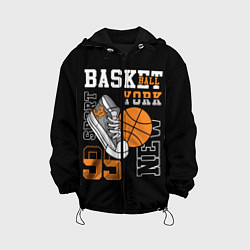Куртка с капюшоном детская Basketball New York, цвет: 3D-черный