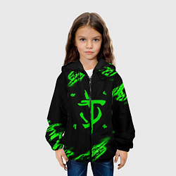 Куртка с капюшоном детская Doom symbol game, цвет: 3D-черный — фото 2