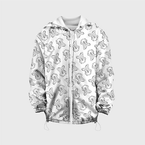 Детская куртка Сончас у мишек - принт раскраска / 3D-Белый – фото 1
