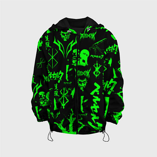 Детская куртка Berserk neon green / 3D-Черный – фото 1