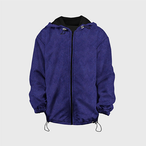 Детская куртка Фиолетовая текстура волнистый мех / 3D-Черный – фото 1