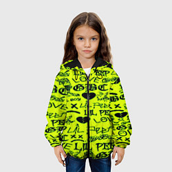 Куртка с капюшоном детская Lil peep кислотный стиль, цвет: 3D-черный — фото 2