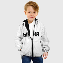 Куртка с капюшоном детская Чёрная ырка на белом фоне, цвет: 3D-черный — фото 2