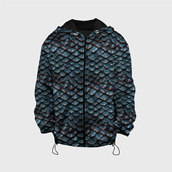 Куртка с капюшоном детская Dragon scale pattern, цвет: 3D-черный