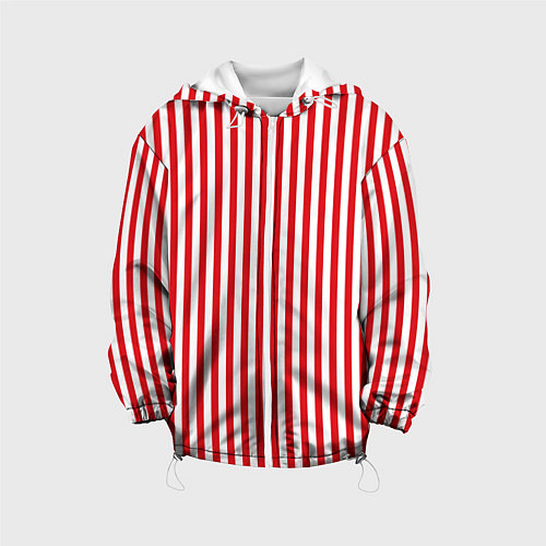 Детская куртка Красная полоса / 3D-Белый – фото 1