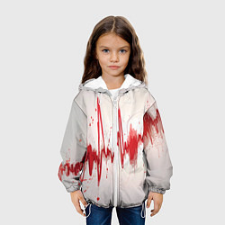 Куртка с капюшоном детская Сердечный ритм, цвет: 3D-белый — фото 2