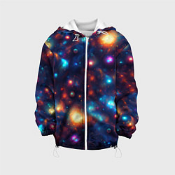 Куртка с капюшоном детская Бесконечность звезд, цвет: 3D-белый