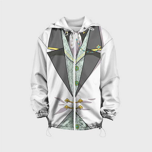 Детская куртка Белый мультяшный фрак с шейным платком / 3D-Белый – фото 1