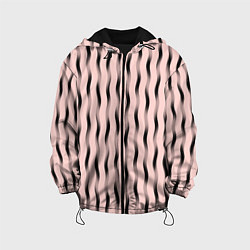 Детская куртка Розовый с волнистыми линиями