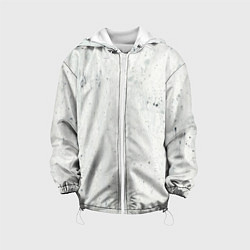 Куртка с капюшоном детская Абстрактный гранж, цвет: 3D-белый
