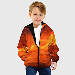 Куртка с капюшоном детская Яркий огонь, цвет: 3D-черный — фото 2