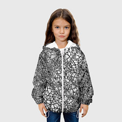 Куртка с капюшоном детская Разбитое зеркало, цвет: 3D-белый — фото 2