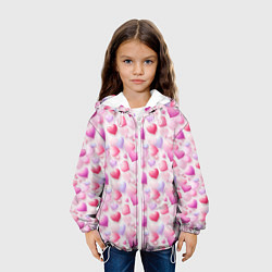 Куртка с капюшоном детская Любовь в каждом сердце, цвет: 3D-белый — фото 2