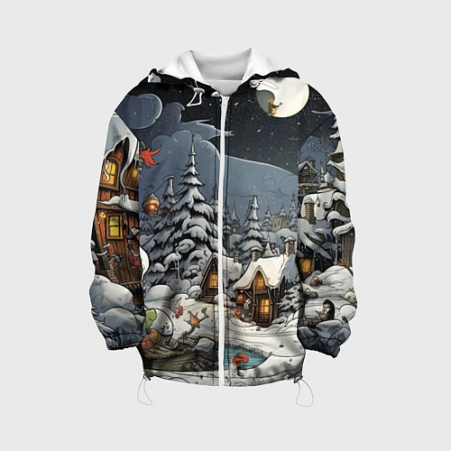 Детская куртка Волшебство новогодней ночи / 3D-Белый – фото 1
