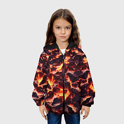 Куртка с капюшоном детская Бурлящая лава, цвет: 3D-черный — фото 2