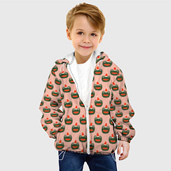 Куртка с капюшоном детская Рождественская лягушка, цвет: 3D-белый — фото 2