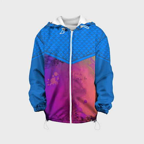 Детская куртка Кляксы и цветной туман / 3D-Белый – фото 1