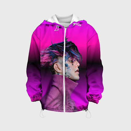 Детская куртка Lil Peep фиолетовый лук / 3D-Белый – фото 1
