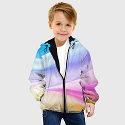 Куртка с капюшоном детская Нежная абстракция, цвет: 3D-черный — фото 2
