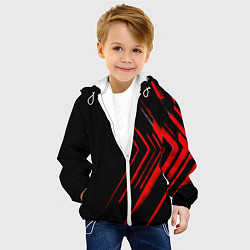 Куртка с капюшоном детская Красные стрелки, цвет: 3D-белый — фото 2
