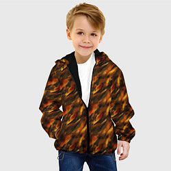 Куртка с капюшоном детская Brown print from the neural network, цвет: 3D-черный — фото 2