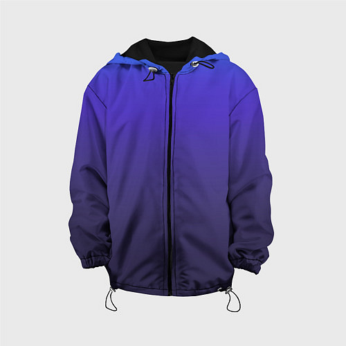 Детская куртка Градиент фиолетово голубой / 3D-Черный – фото 1
