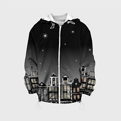 Детская куртка Ночной город и звездное небо
