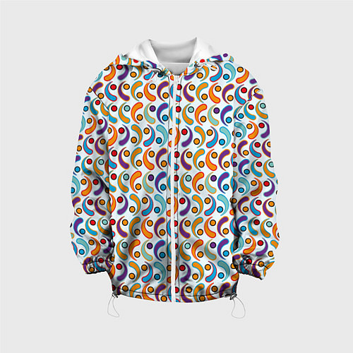 Детская куртка Паттерн из симметричных фигур / 3D-Белый – фото 1