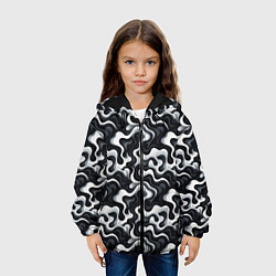 Куртка с капюшоном детская Краски чужих миров, цвет: 3D-черный — фото 2