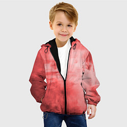 Куртка с капюшоном детская Красный гранж, цвет: 3D-черный — фото 2