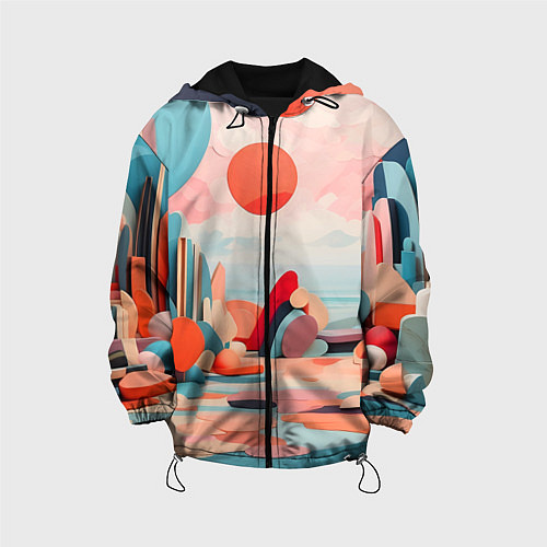 Детская куртка Геометрия природы / 3D-Черный – фото 1