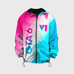 Детская куртка GTA 6 neon gradient style вертикально