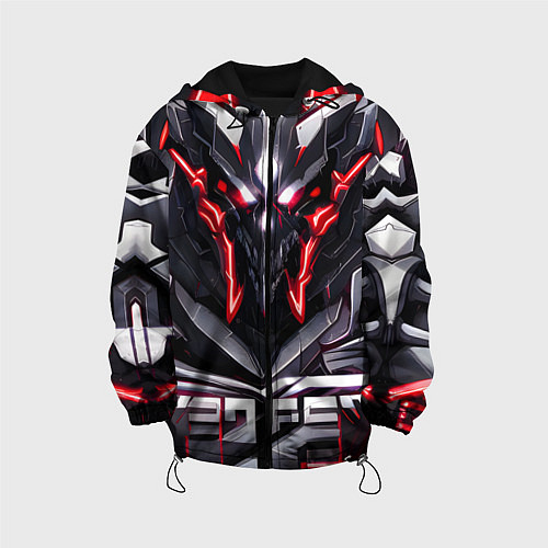 Детская куртка Красный кибернетический демон / 3D-Черный – фото 1
