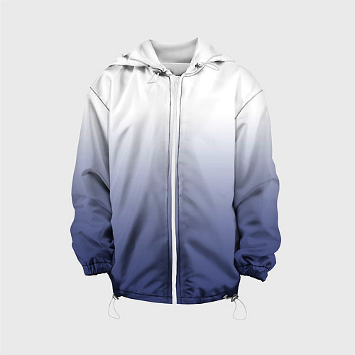 Детская куртка Туманный градиент бело-синий / 3D-Белый – фото 1