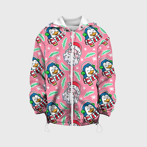 Детская куртка Персонажи новогодние / 3D-Белый – фото 1