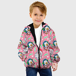 Куртка с капюшоном детская Персонажи новогодние, цвет: 3D-черный — фото 2