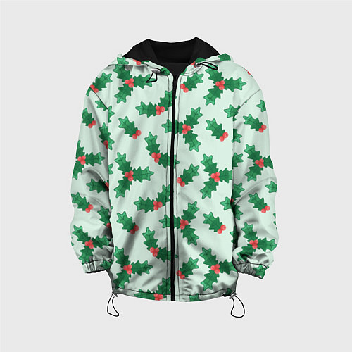 Детская куртка Рождественская омела / 3D-Черный – фото 1