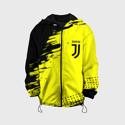 Куртка с капюшоном детская Juventus спортивные краски, цвет: 3D-черный