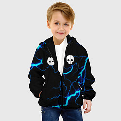 Куртка с капюшоном детская Любовь смерть и роботы гроза шторм, цвет: 3D-черный — фото 2