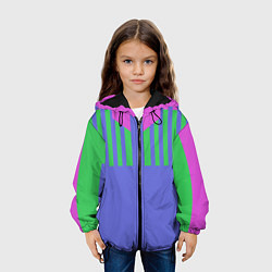Куртка с капюшоном детская Олимпийка 90х, цвет: 3D-черный — фото 2