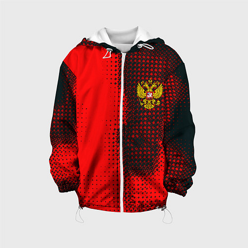 Детская куртка Россия герб спорт краски / 3D-Белый – фото 1