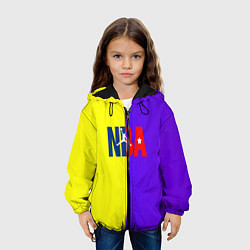 Куртка с капюшоном детская NBA sport полосы, цвет: 3D-черный — фото 2
